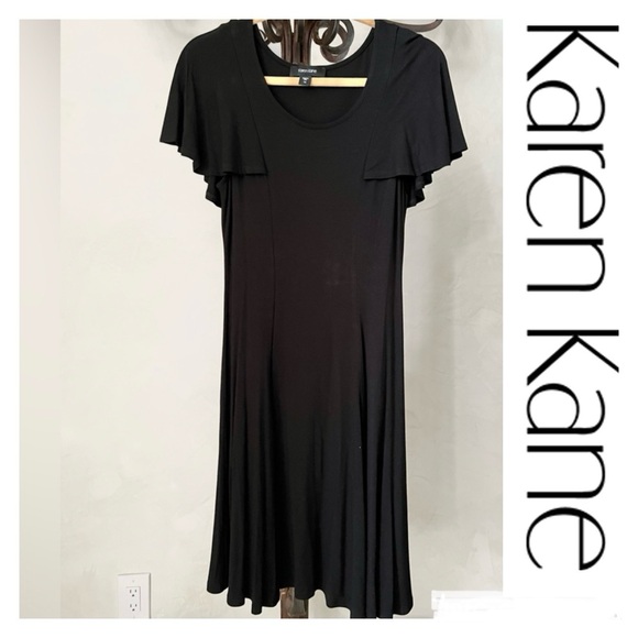Karen Kane Black Midi Dress Day to Evening Travel - Picture 2 of 7